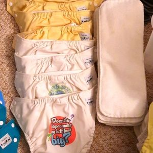 9 Medium FuzziBunz Cloth Diapers
